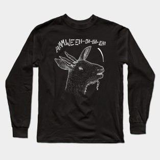 Ghost Goat - chalkboard style, spooky, funny stuff Long Sleeve T-Shirt